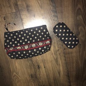 Vera Bradley marching makeup bag and glasses case